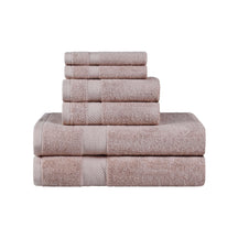 Egyptian Cotton Dobby Border Medium Weight 6 Piece Towel Set - Towel Set by Superior - Superior 