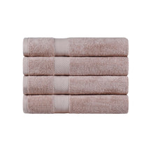 Egyptian Cotton Dobby Border Medium Weight 4 Piece Bath Towel Set - Bath Towel by Superior - Superior 