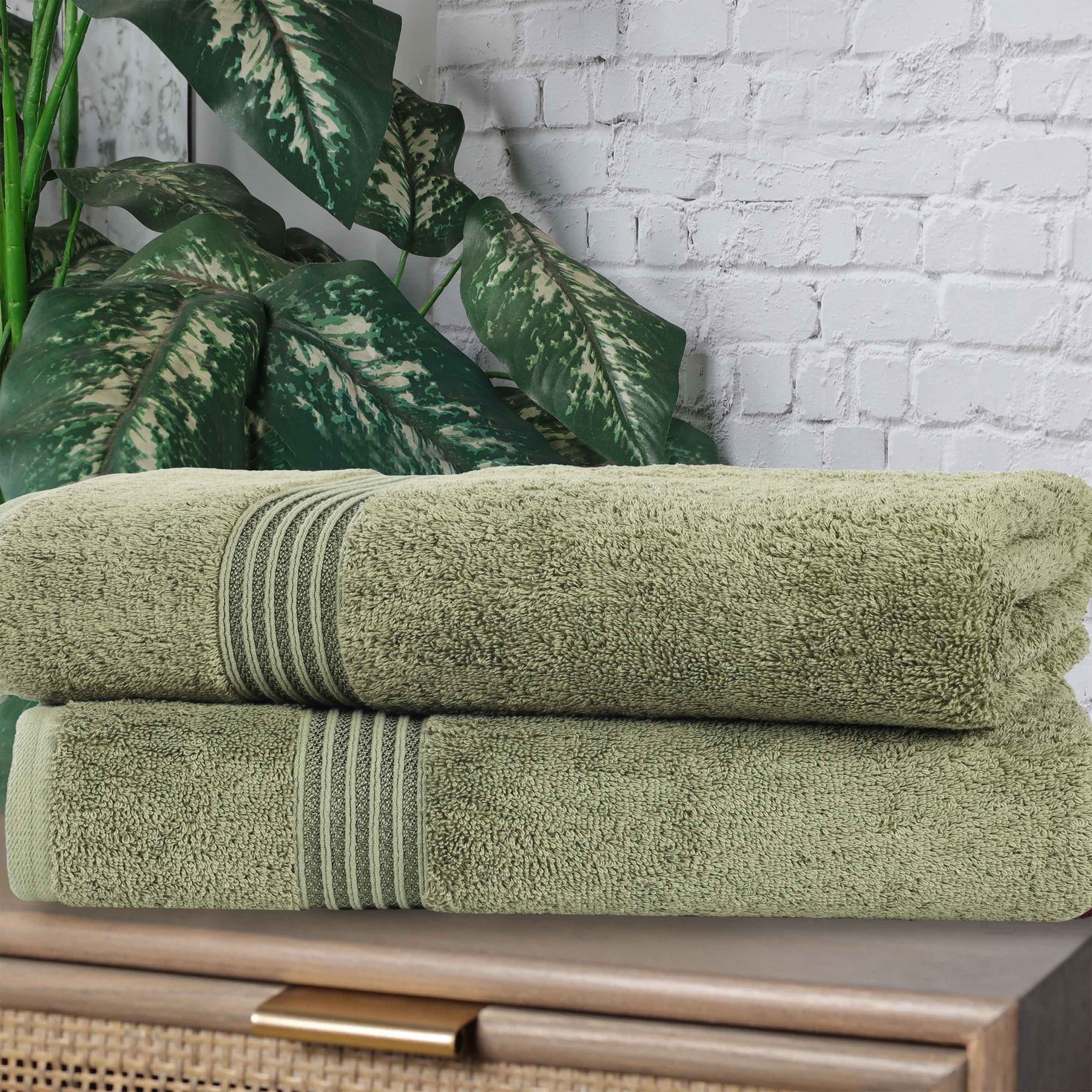 Heritage Egyptian Cotton Plush Absorbent Luxury Bath Sheet Set of 2