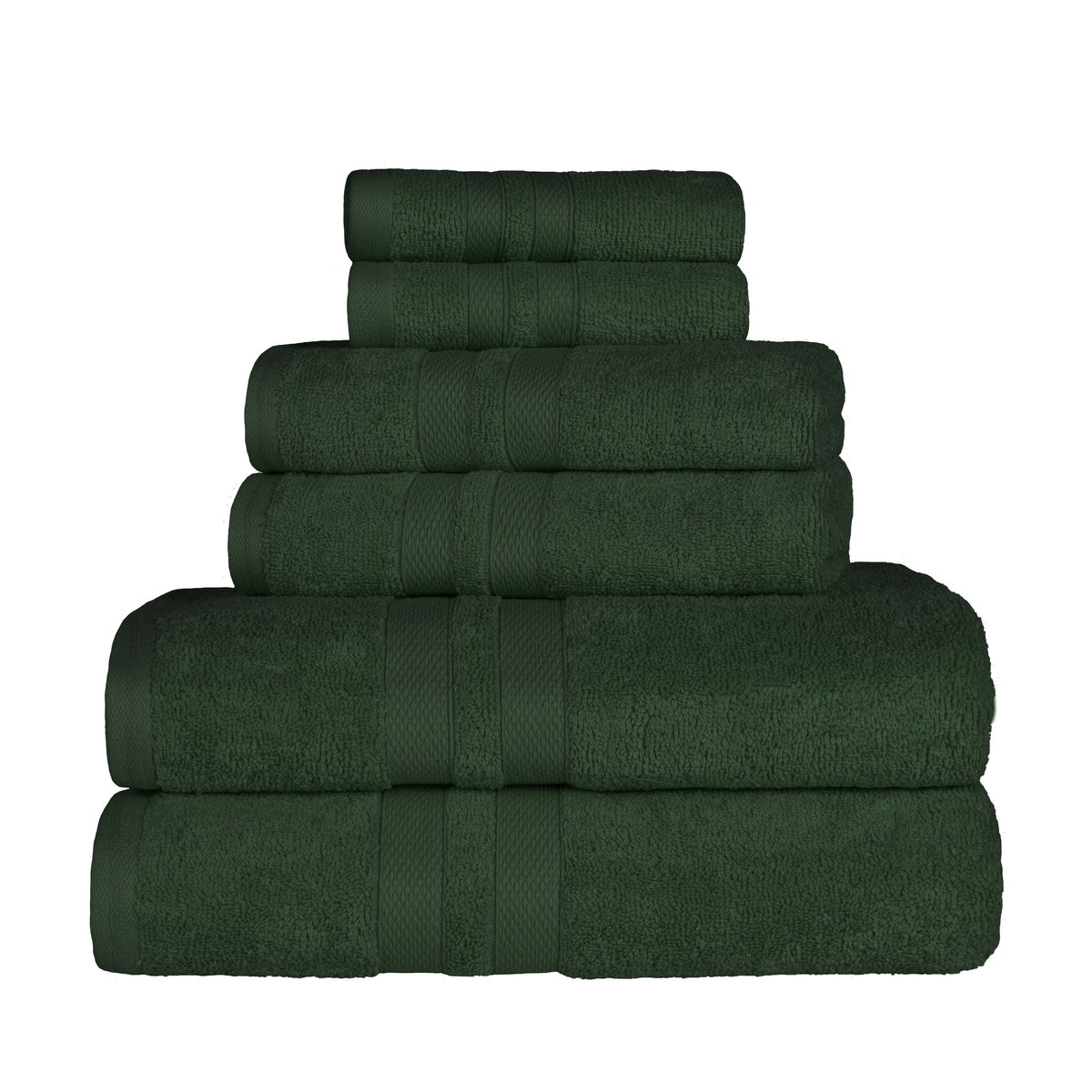 Ultra Soft Cotton Absorbent Solid Assorted 6 Piece Towel Set