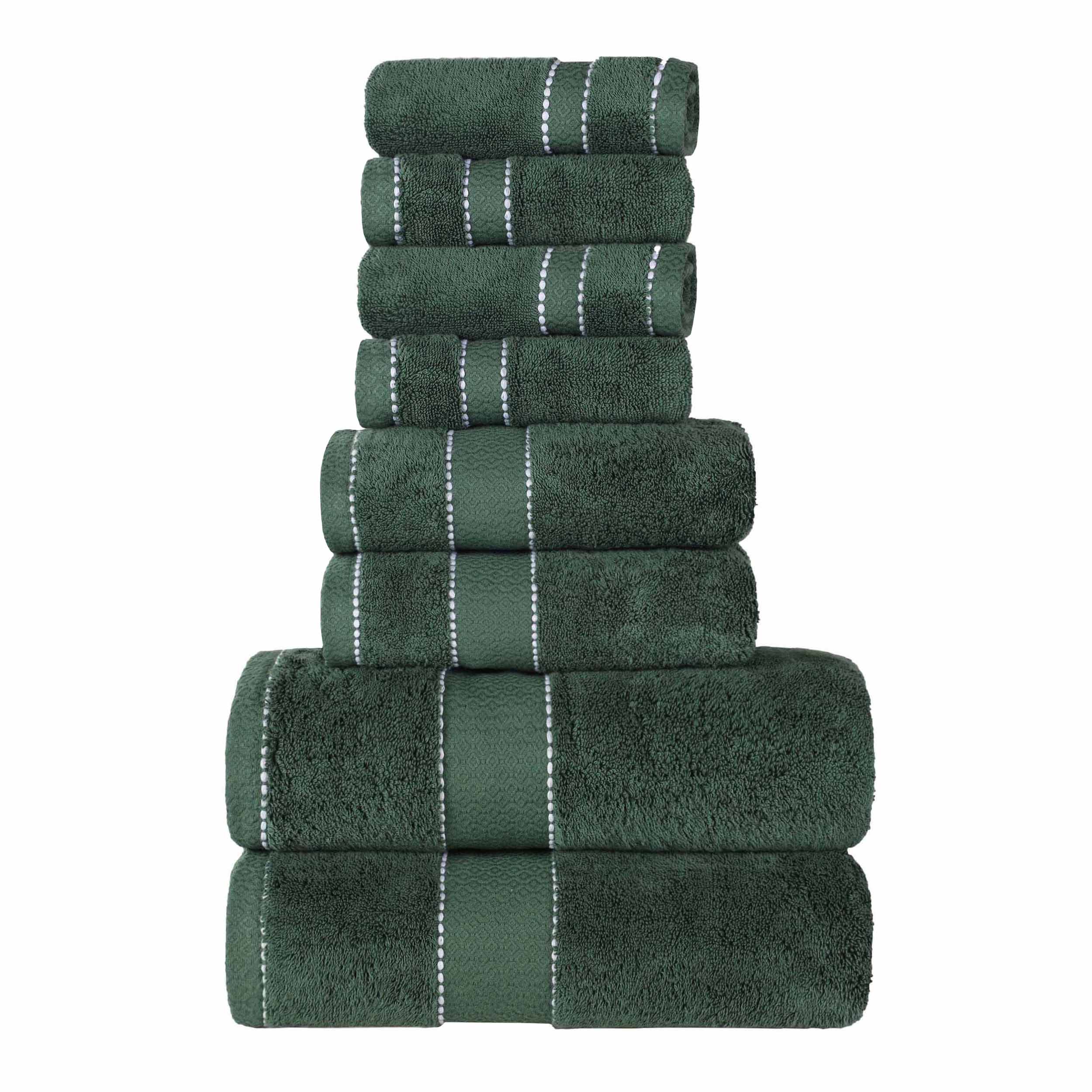 Niles Egyptian Giza Cotton Plush Heavyweight Soft 8 Piece Towel Set - Towel Set by Superior