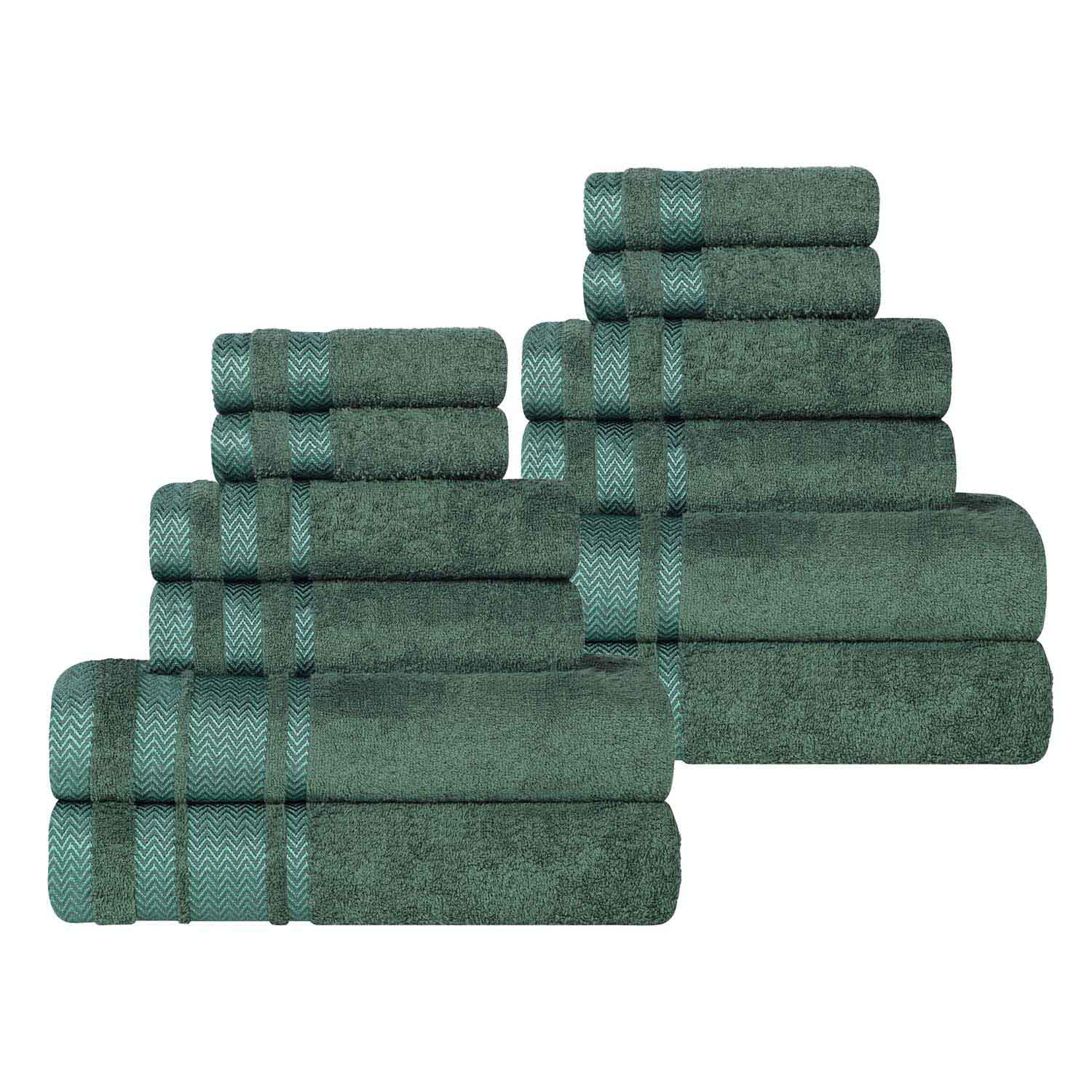 Hays Cotton Medium Weight 12 Piece Assorted Bathroom Towel Set