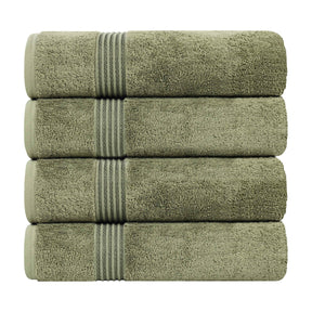 Heritage Egyptian Cotton Plush Absorbent Luxury Bath Towel Set of 4