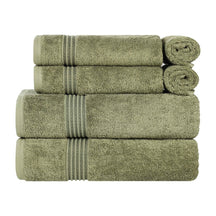 Heritage Egyptian Cotton Plush Absorbent Luxury 6 Piece Towel Set