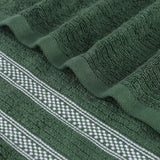 Brea Zero Twist Cotton Ribbed Geometric Border 8 Piece Towel Set - Towel Set by Superior