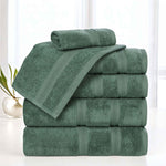 Smart Dry Zero Twist Cotton Medium Weight 6 Piece Assorted Towel Set - Towel Set by Superior