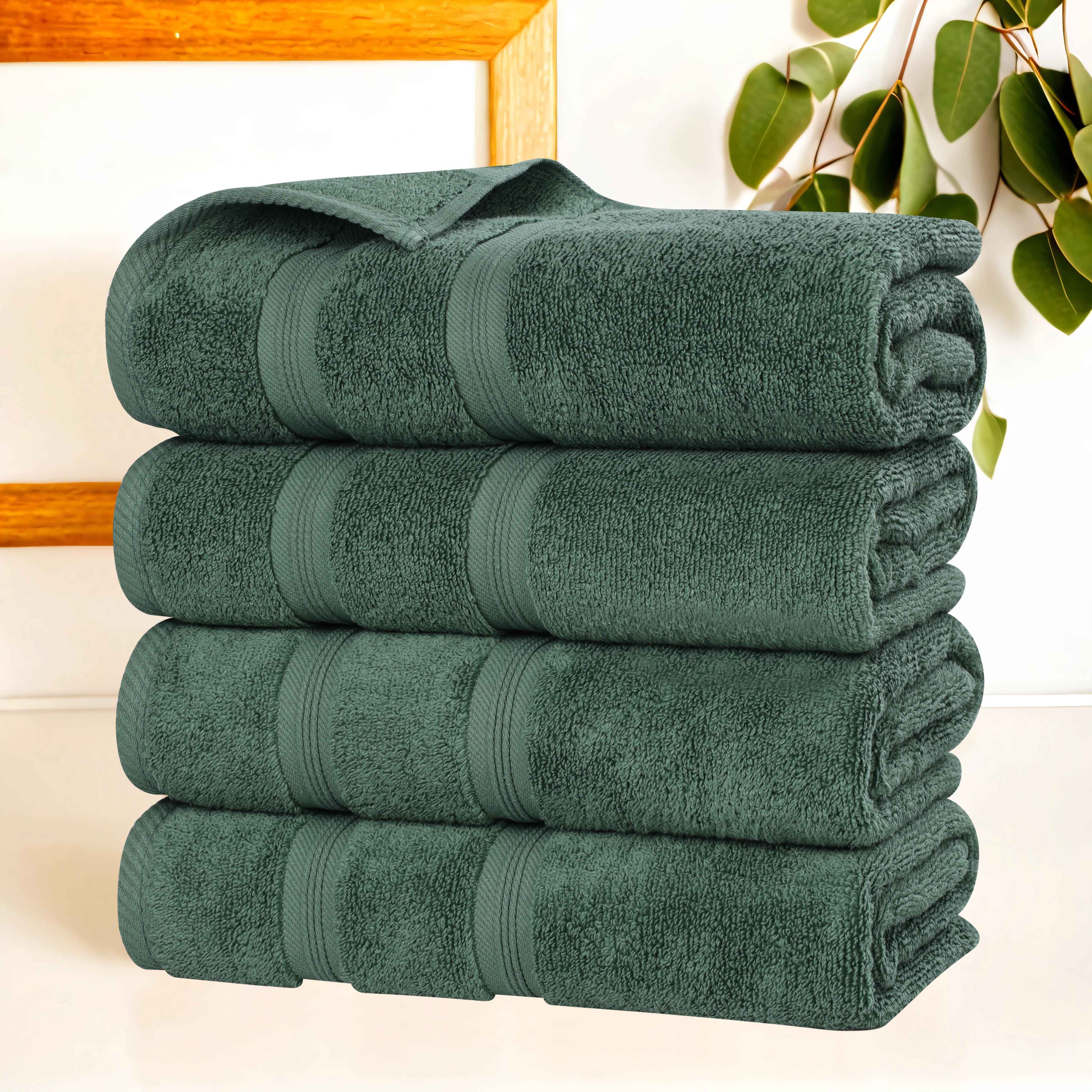 Smart Dry Zero Twist Cotton Medium Weight Bath Towels, Set of 4 - Bath Towel by Superior