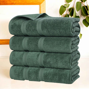 Smart Dry Zero Twist Cotton Medium Weight Bath Towels, Set of 4