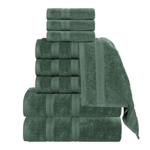 Smart Dry Zero Twist Cotton Medium Weight 9 Piece Assorted Towel Set