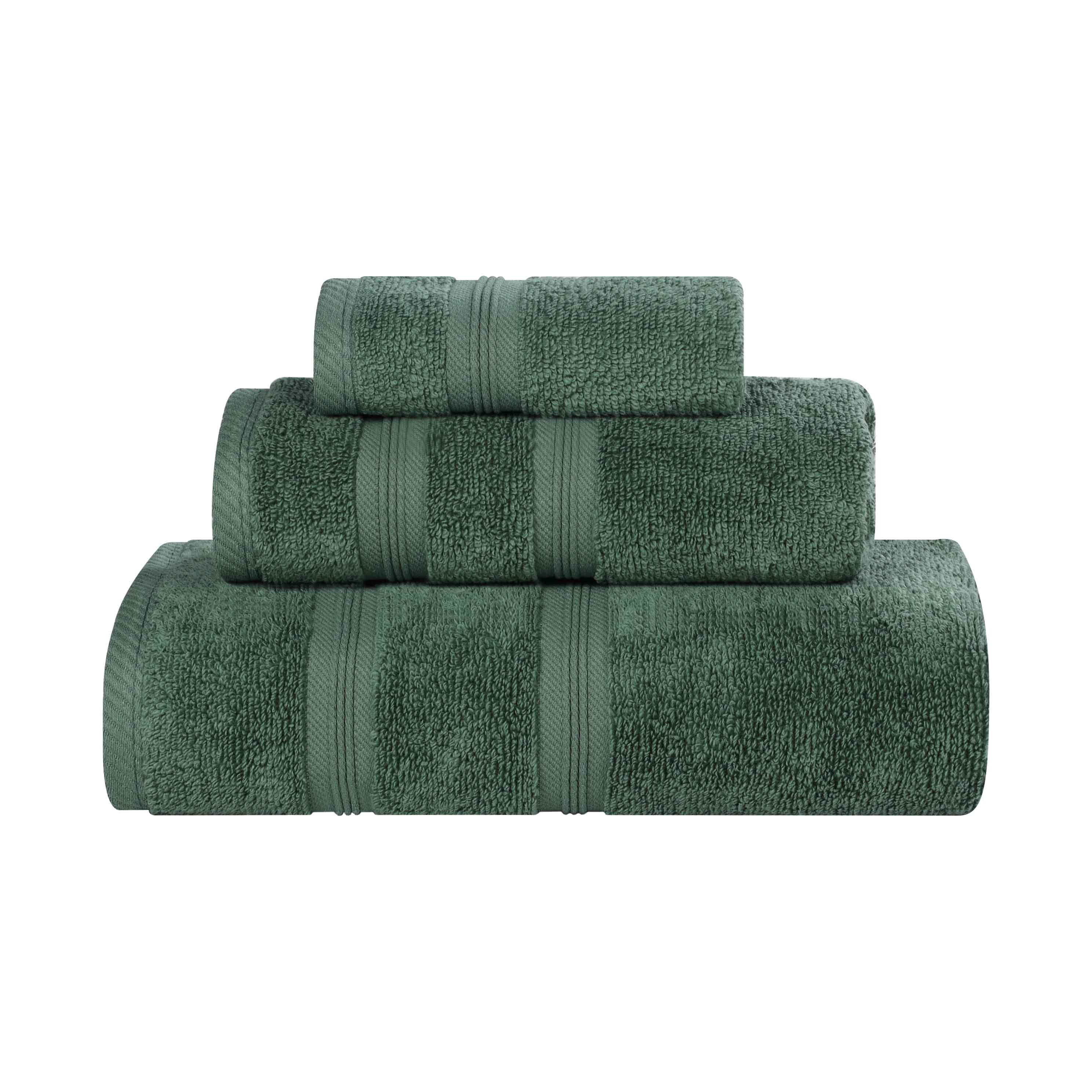 Smart Dry Zero Twist Cotton Medium Weight 3 Piece Assorted Towel Set - Towel Set by Superior