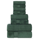 Chevron Zero Twist Solid and Jacquard Cotton 8 Piece Towel Set - Towel Set by Superior