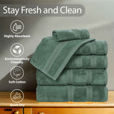 Smart Dry Zero Twist Cotton Medium Weight Hand Towels, Set of 6 - Hand Towel Set by Superior