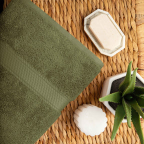 Egyptian Cotton Pile Heavyweight 6 Piece Towel Set - ForestGreen