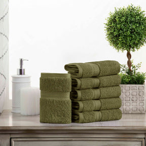 Egyptian Cotton Pile Heavyweight 6 Piece Towel Set - ForestGreen