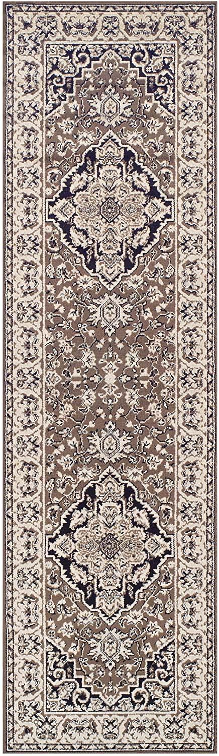 Glendale Traditional Floral Medallion Indoor Area Rug or Runner Rug - Brown