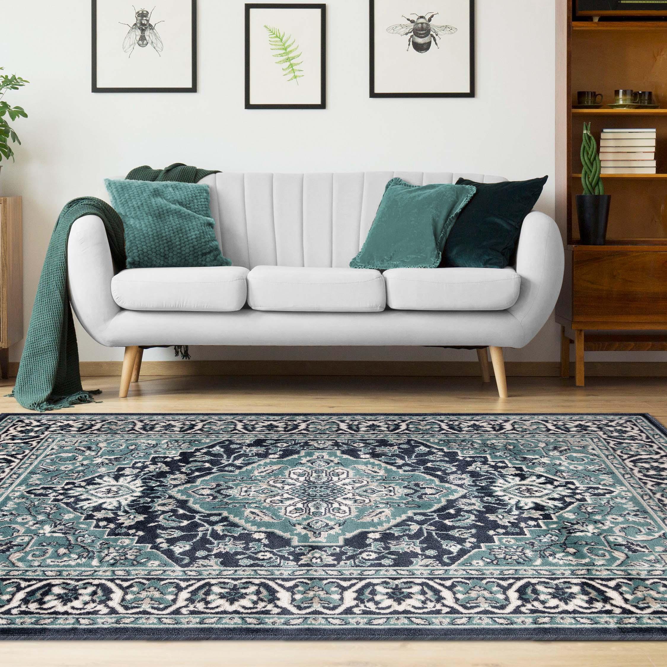 Glendale Traditional Floral Medallion Indoor Area Rug or Runner Rug - Rugs by Superior