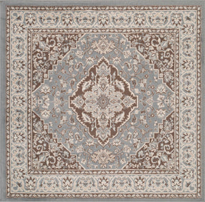 Glendale Traditional Floral Medallion Indoor Area Rug or Runner Rug - Gray