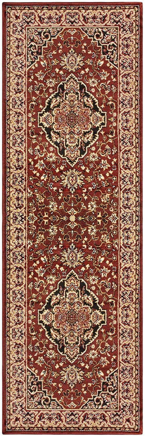 Glendale Traditional Floral Medallion Indoor Area Rug or Runner Rug - Red