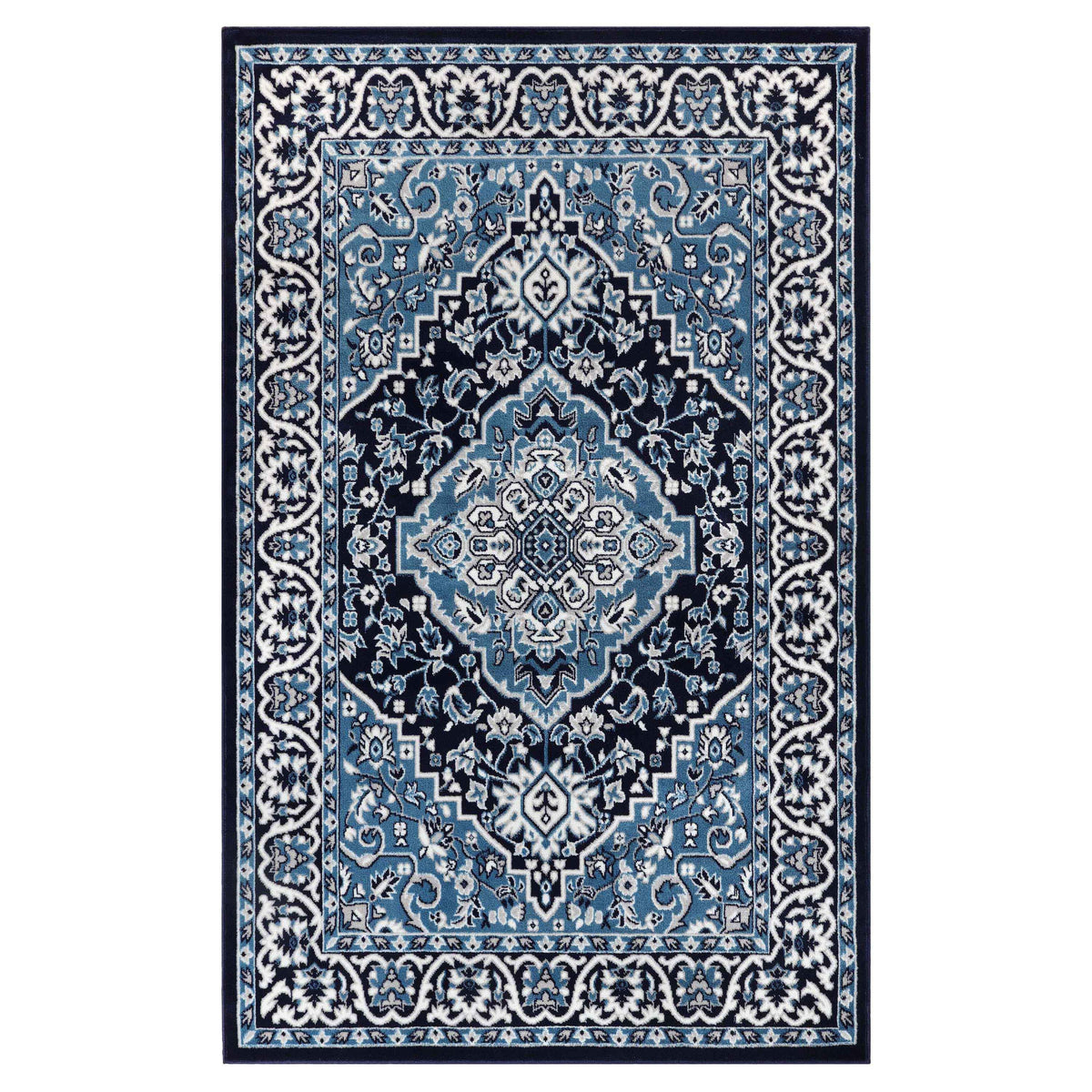 Glendale Traditional Floral Medallion Indoor Area Rug or Runner Rug - Rugs by Superior - Superior 