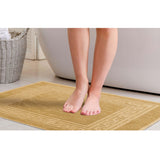 100% Cotton Absorbent Greek Key Border Solid 2 Piece Bath Mat Set - Bath Mats by Superior