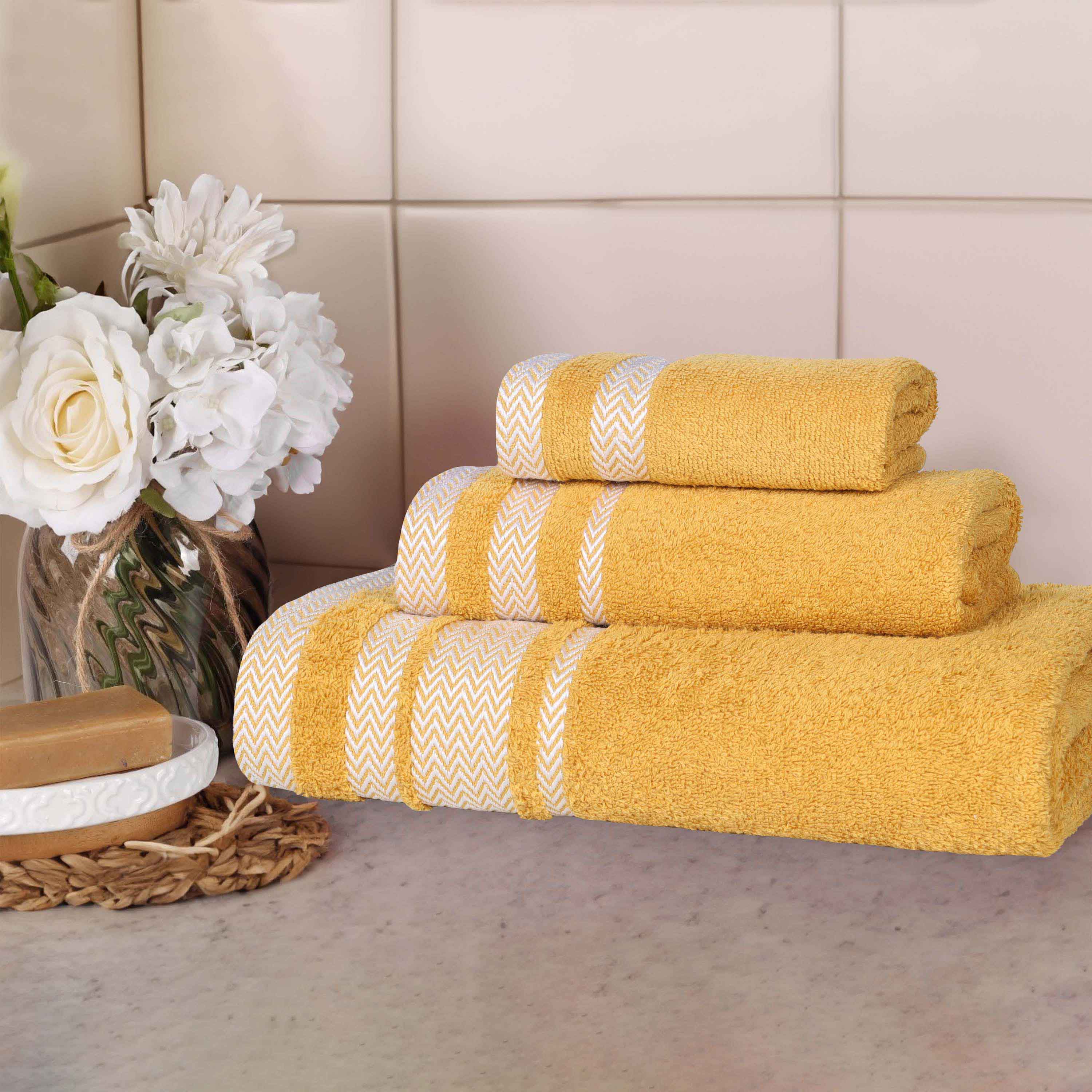 Hays Cotton Medium Weight 3 Piece Assorted Bathroom Towel Set - Towel Set by Superior