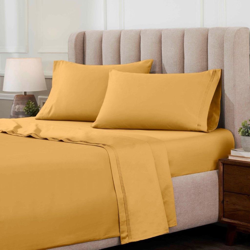 Egyptian Cotton 1000 Thread Count Solid Sheet Set Olympic Queen