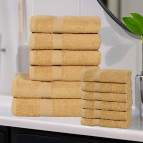 Eco-Friendly Cotton Absorbent Assorted 12 Piece Towel Set