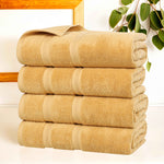 Smart Dry Zero Twist Cotton Medium Weight Bath Towels, Set of 4 - Bath Towel by Superior