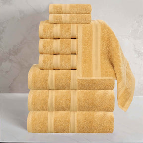 Smart Dry Zero Twist Cotton Medium Weight 9 Piece Assorted Towel Set