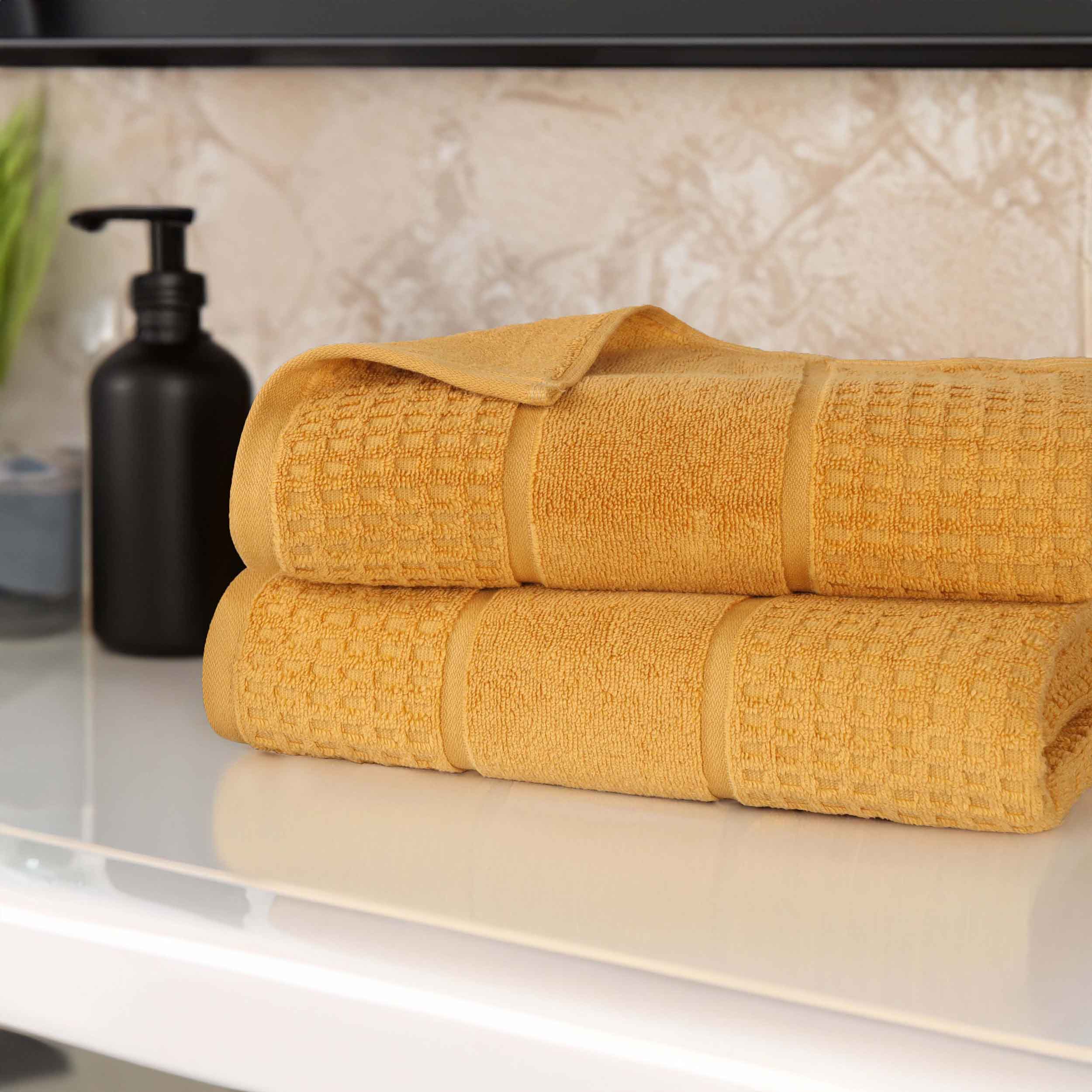 Napa Zero Twist Cotton Solid Waffle Honeycomb Bath Sheet Set of 2 - Towel Set by Superior