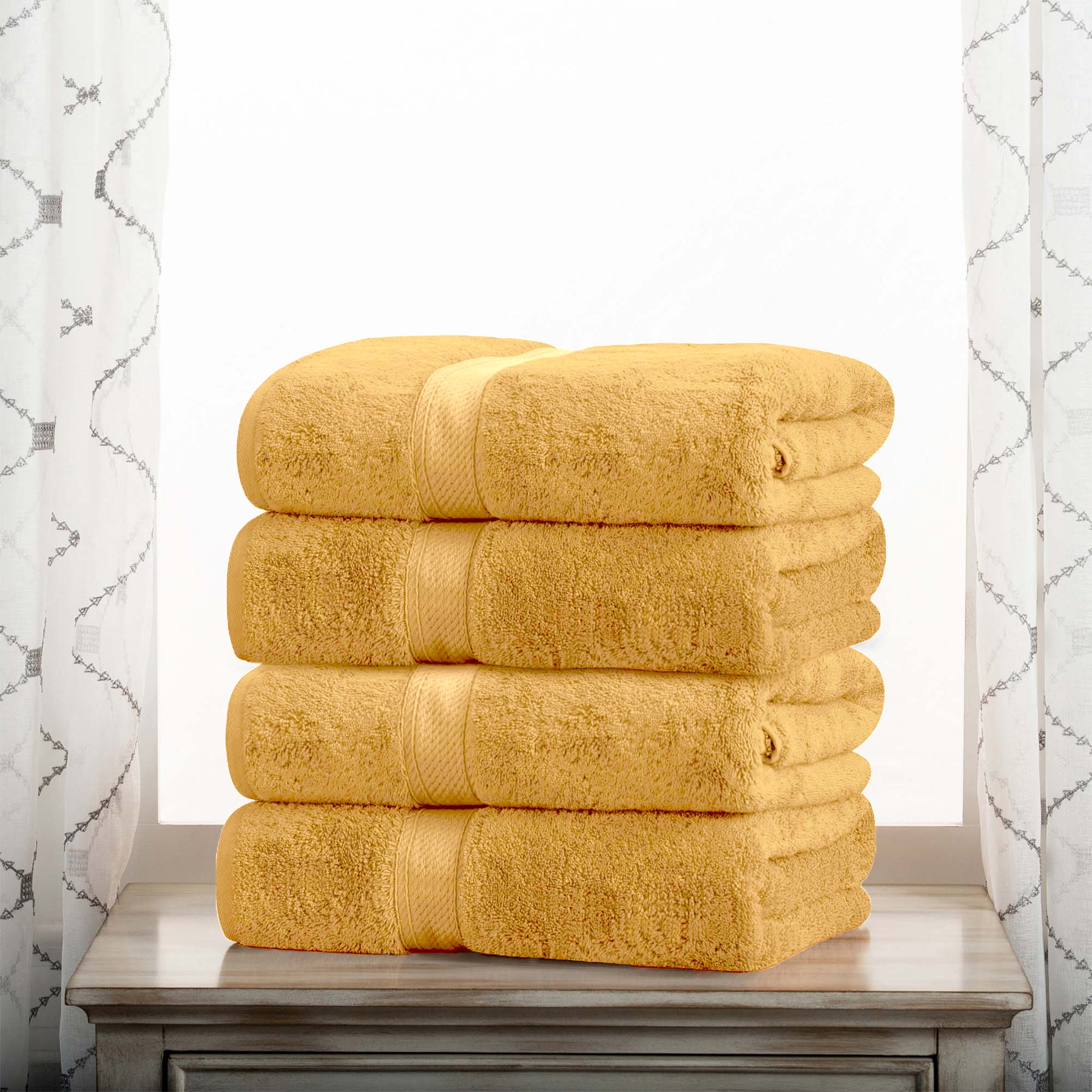 Madison Egyptian Cotton Pile Heavyweight 4 Piece Bath Towel Set