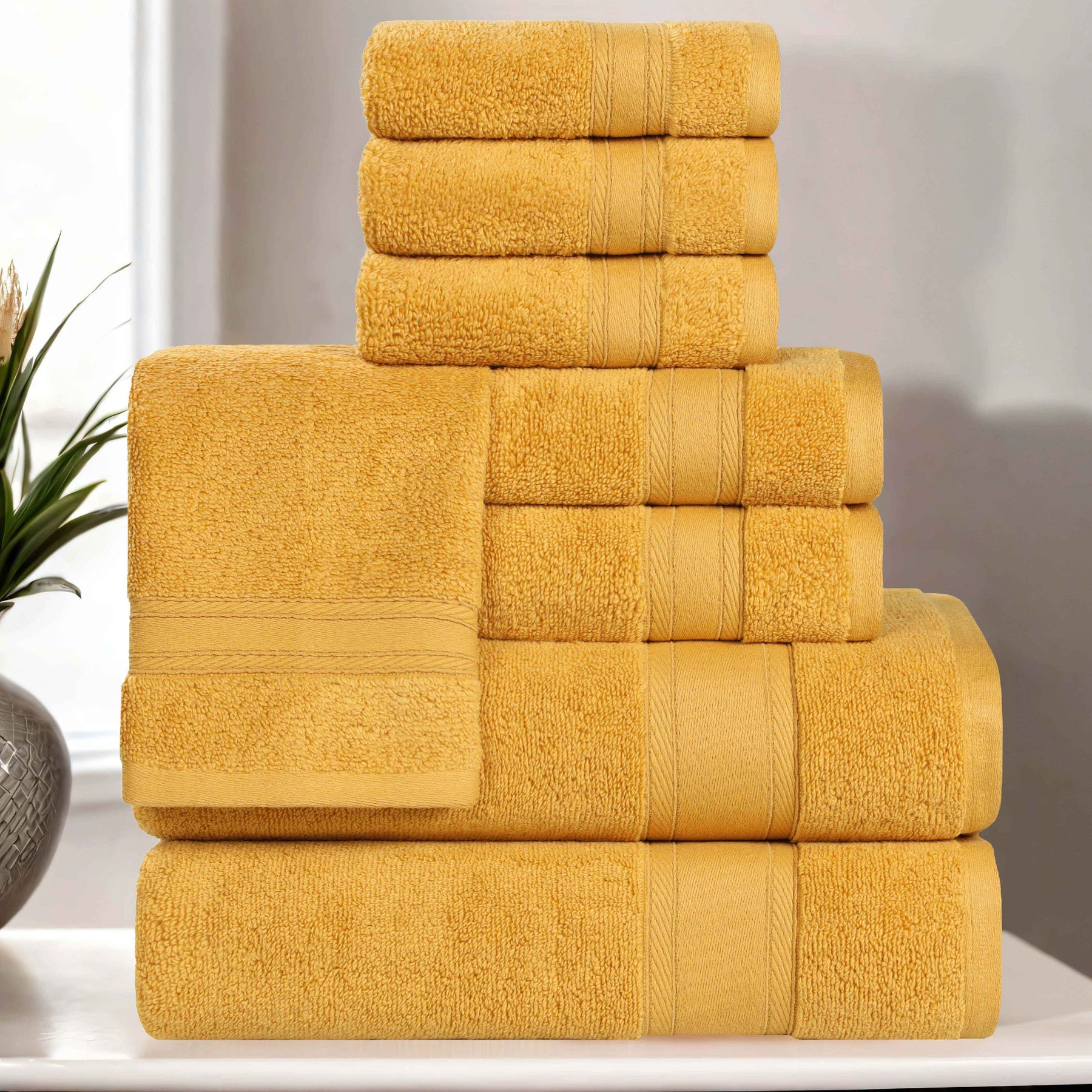 Belmont Zero Twist Cotton Medium Weight 8 Piece Towel Set