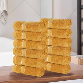 Niles Egyptian Giza Cotton Absorbent Face Towel Washcloth Set of 12