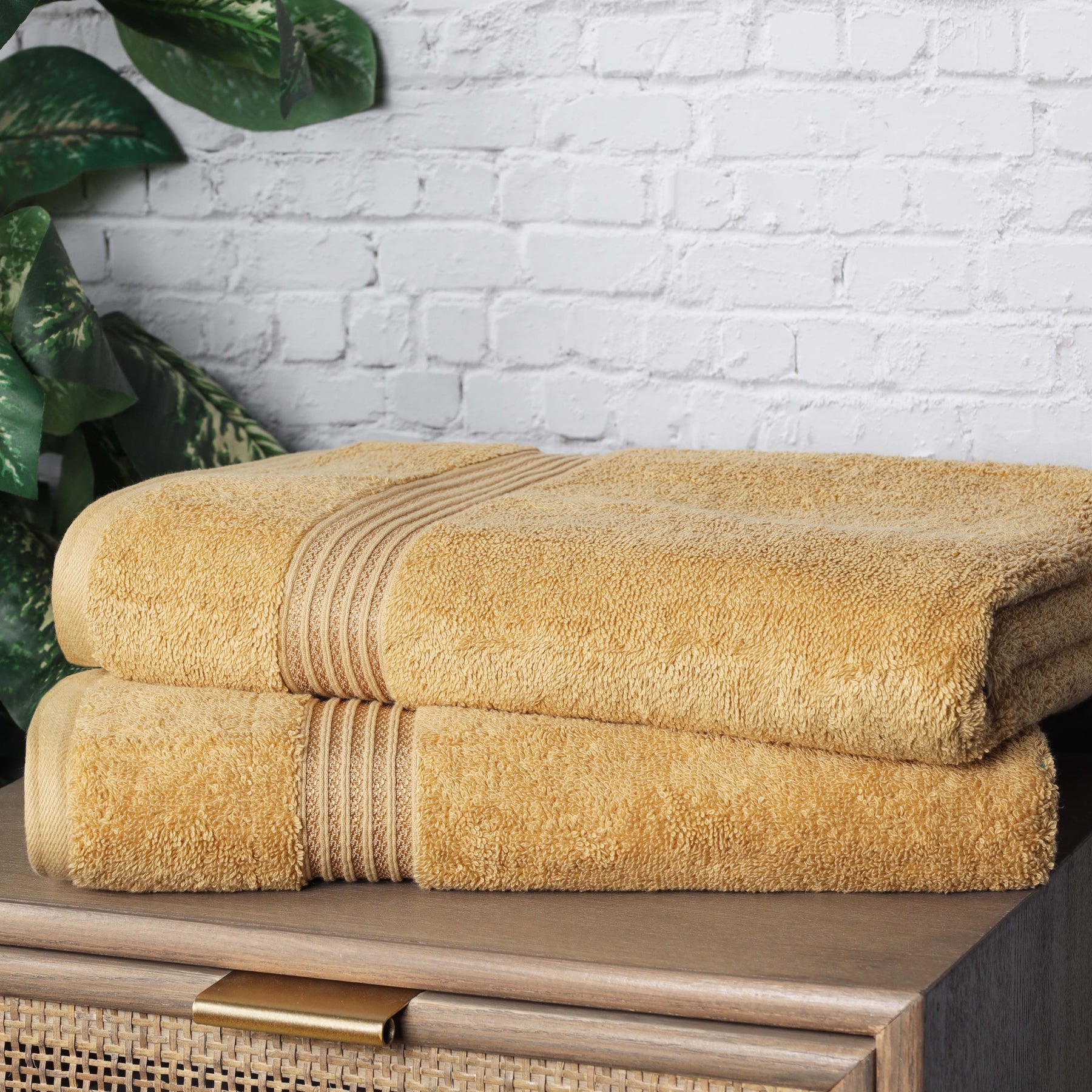 Heritage Egyptian Cotton Plush Absorbent Luxury Bath Sheet Set of 2