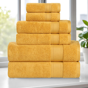 Belmont Zero Twist Cotton Medium Weight 6 Piece Towel Set