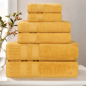 Venice Zero Twist Cotton Medium Weight Absorbent 6 Piece Towel Set