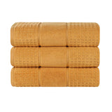 Napa Zero Twist Cotton Solid Waffle Honeycomb Bath Towel Set of 3 - Bath Towel by Superior