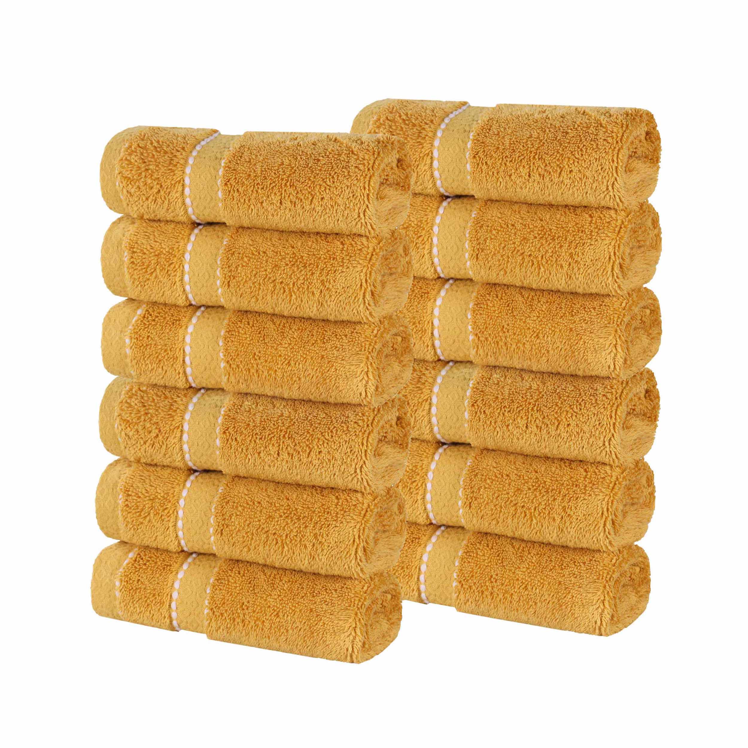 Niles Egyptian Giza Cotton Plush Heavyweight Soft 12 Piece Towel Set - Towel Set by Superior