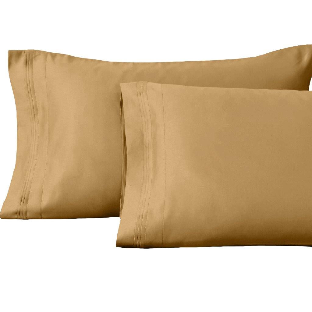 1500 Thread Count Egyptian Cotton 2 Piece Solid Pillowcase Set