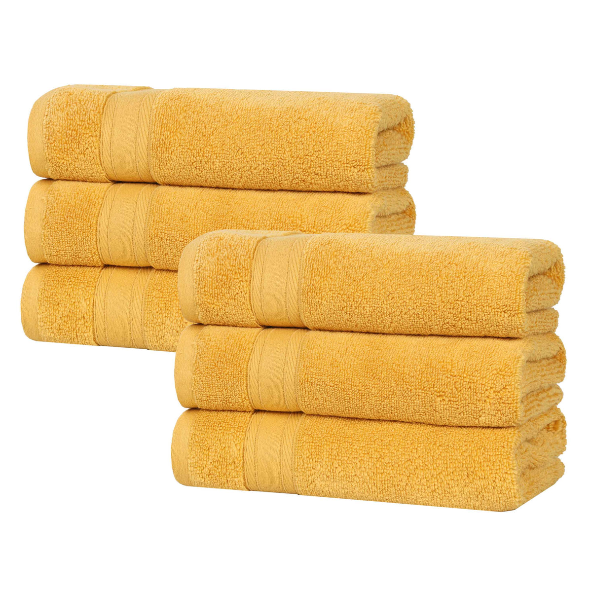 Belmont Zero Twist Cotton Medium Weight Hand Towels, Set of 6