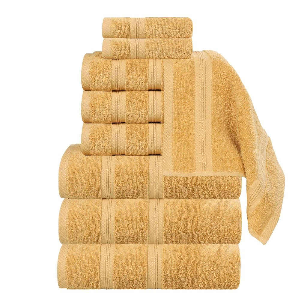 Smart Dry Zero Twist Cotton Medium Weight 9 Piece Assorted Towel Set