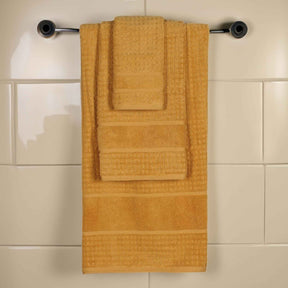 Napa Zero Twist Cotton Solid Waffle Honeycomb 3 Piece Towel Set