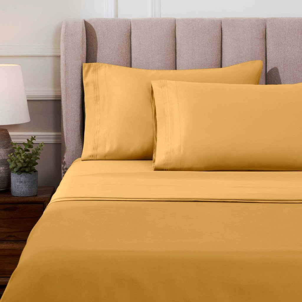 Egyptian Cotton 1000 Thread Count Solid Sheet Set Olympic Queen