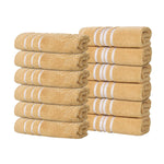 Sadie Zero Twist Cotton Solid and Jacquard Floral Face Towel Set of 12 - Face Towel by Superior