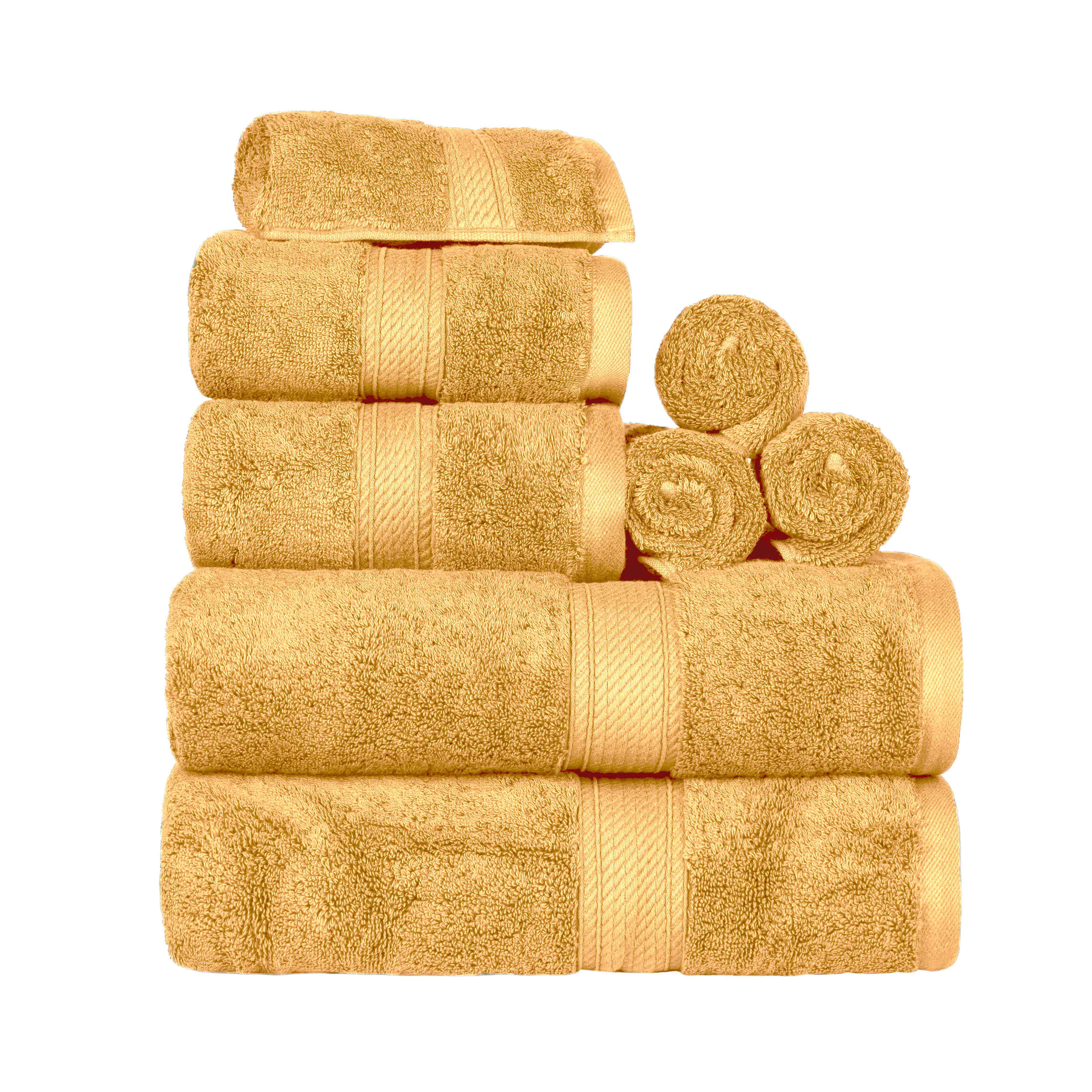 Madison Egyptian Cotton Pile Plush Heavyweight 8 Piece Towel Set - Towel Set by Superior