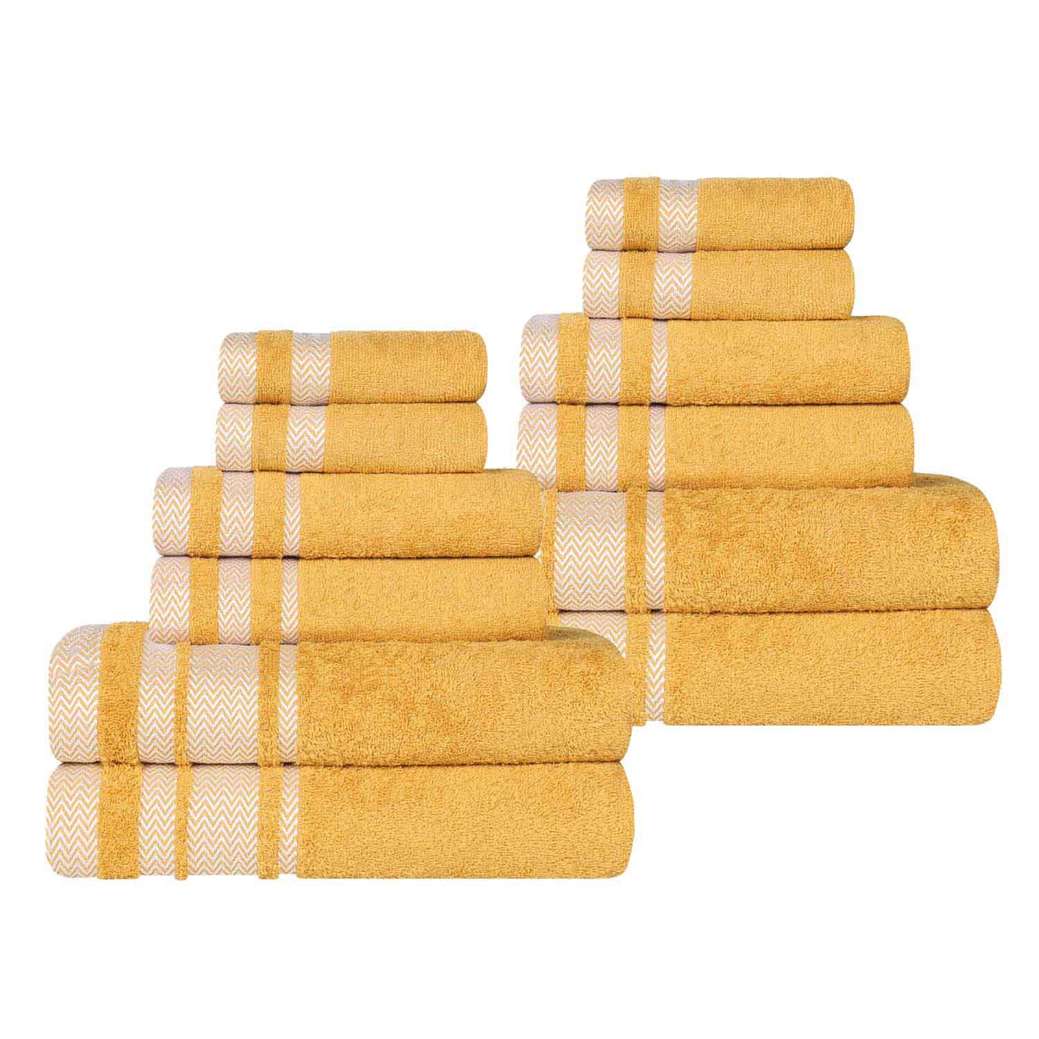 Hays Cotton Medium Weight 12 Piece Assorted Bathroom Towel Set