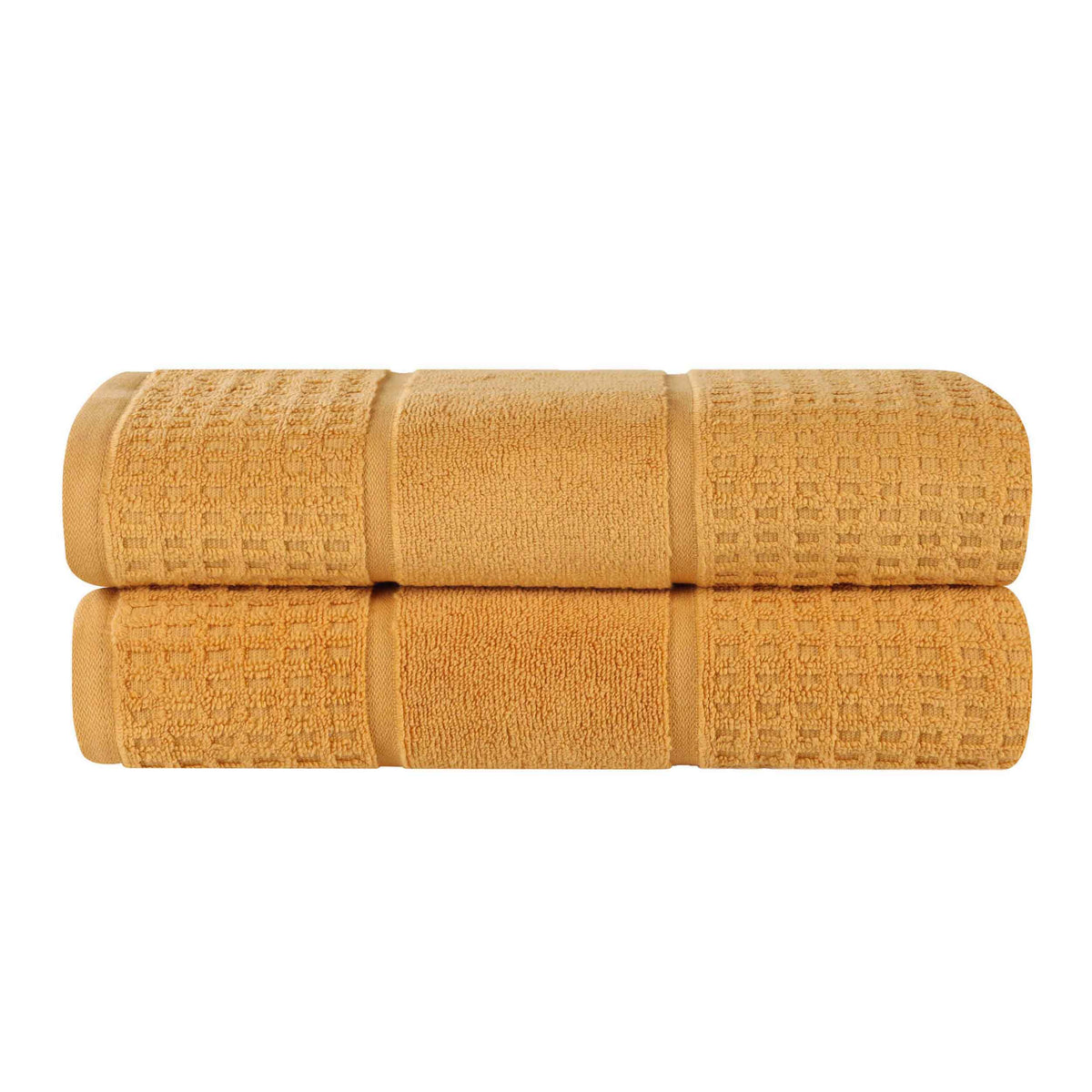 Napa Zero Twist Cotton Solid Waffle Honeycomb Bath Sheet Set of 2