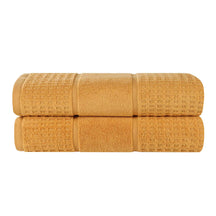 Napa Zero Twist Cotton Solid Waffle Honeycomb Bath Sheet Set of 2