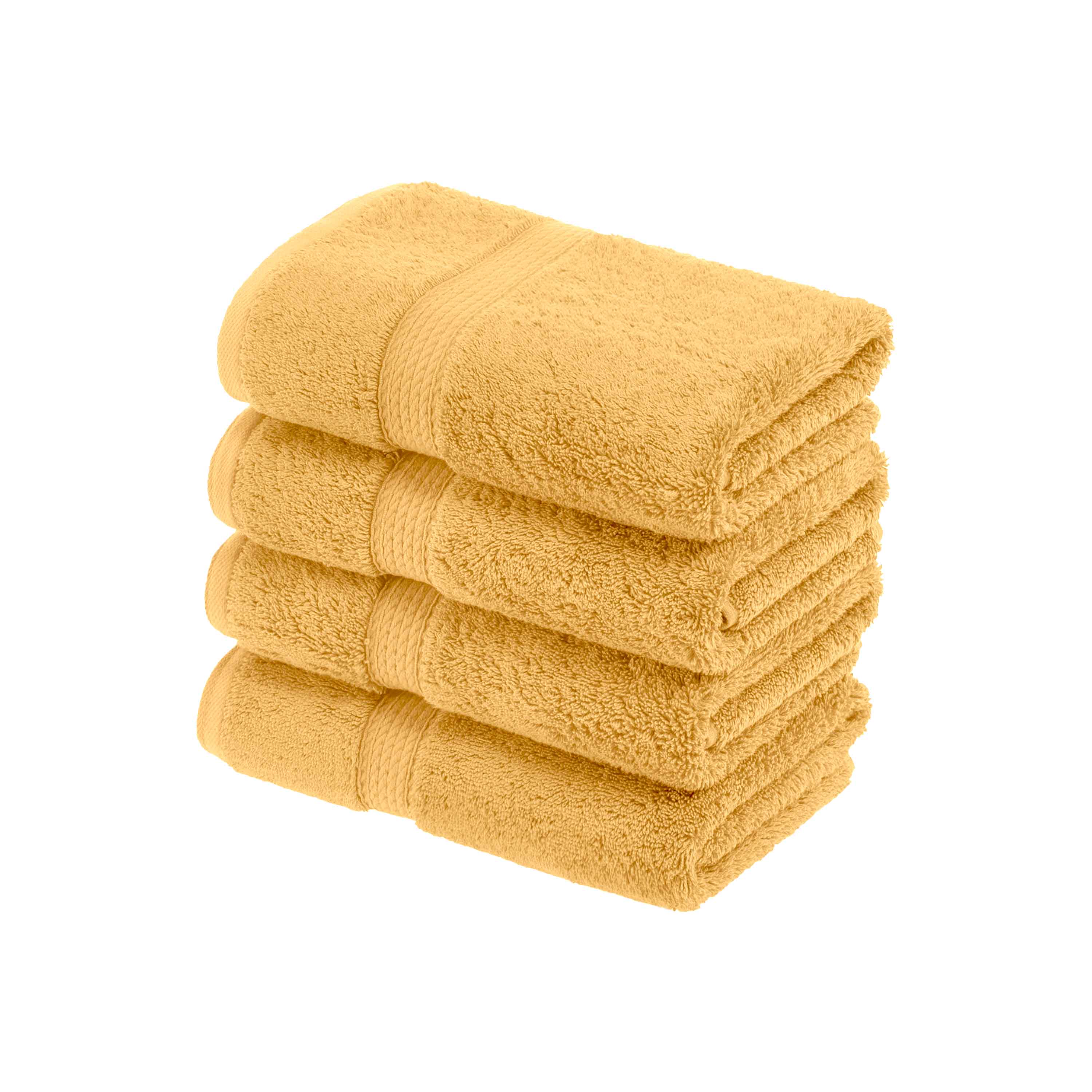 Madison Egyptian Cotton Pile Plush Heavyweight Hand Towel Set of 4 - Hand Towel Set by Superior