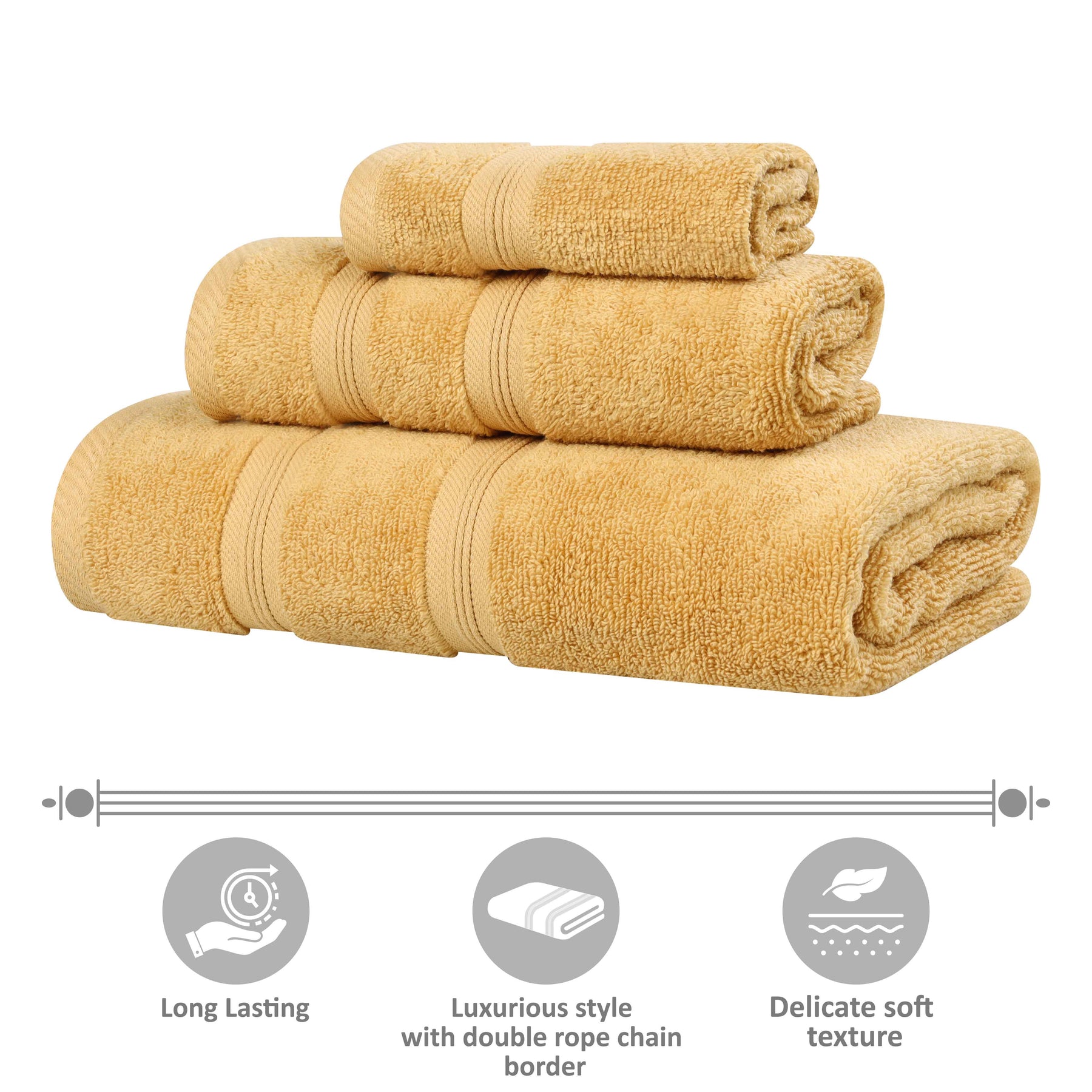 Smart Dry Zero Twist Cotton Medium Weight Face Towels, Set of 12